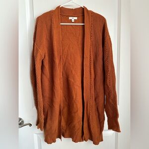 BP Rust Open-Front Cardigan